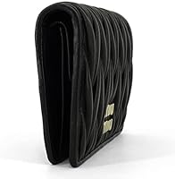 miumiu 二つ折り財布 黒 ミュウミュウ Miu Miu MIUMIU 二つ折り財布 MATELASSE 5ML024